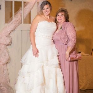 Size 16 Ivory Strapless , Ball Gown, Wedding Gown